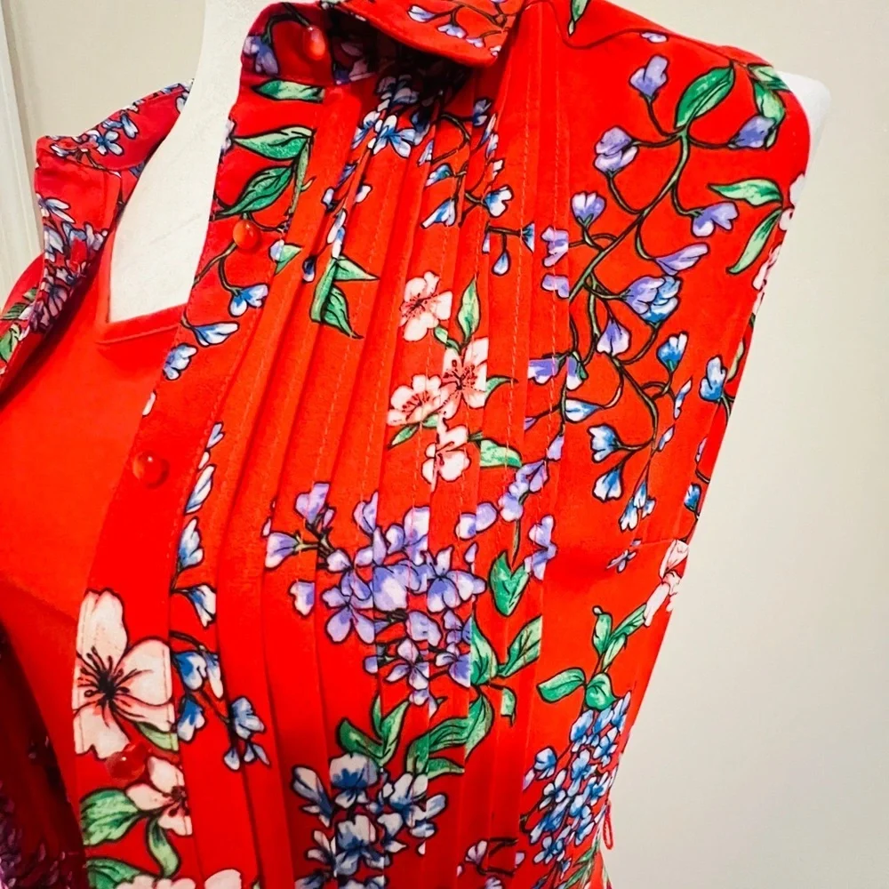 Nanette Lepore Red Floral dress - Picture 5 of 12